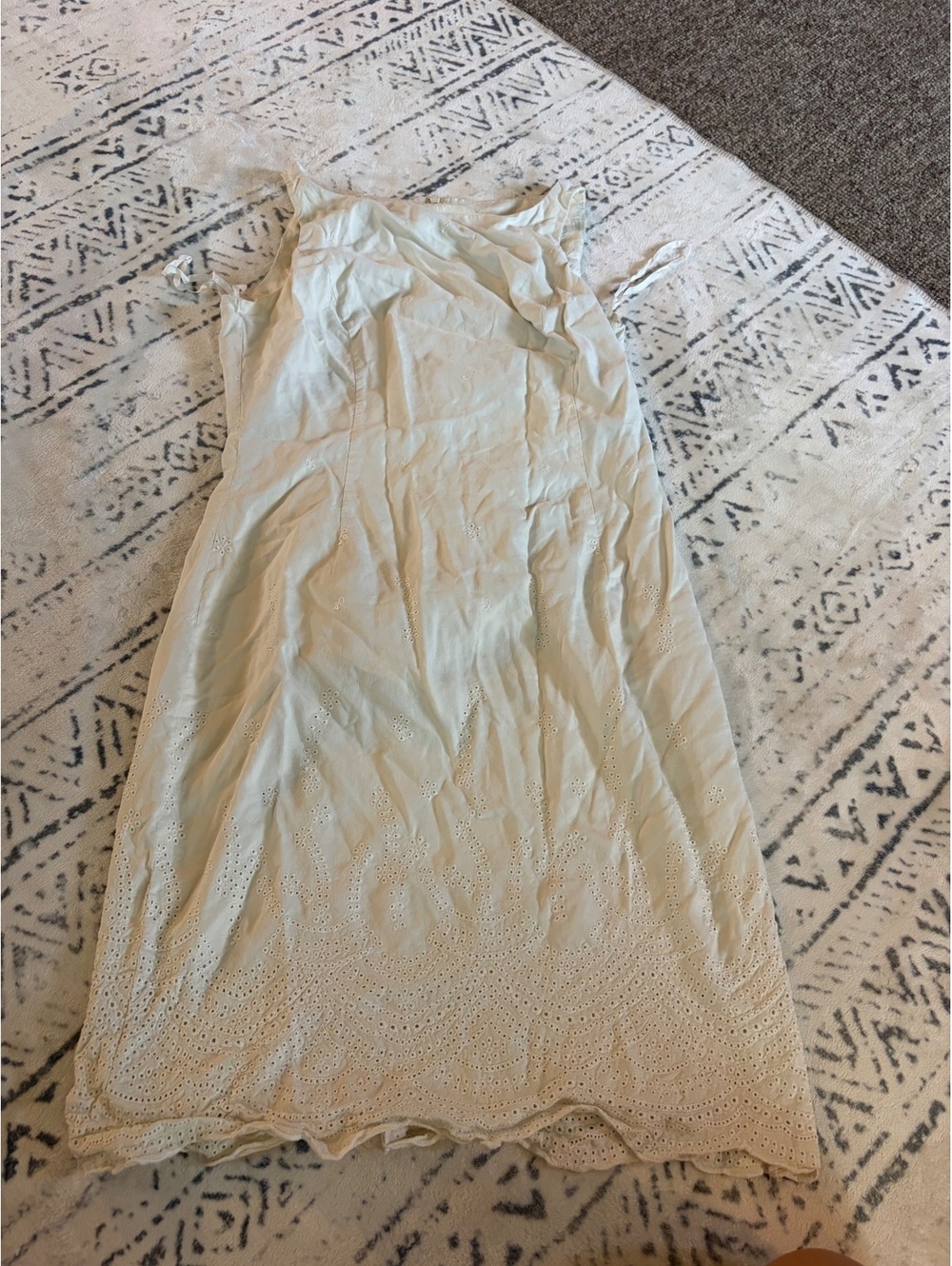 Jones New York White Silk Linen Blend Dress Size 10